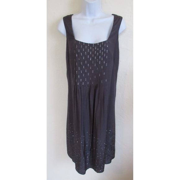 Coldwater Creek Dresses & Skirts - Coldwater Creek Gray Lined Dress Size 8 Sequin & Pintuck Details